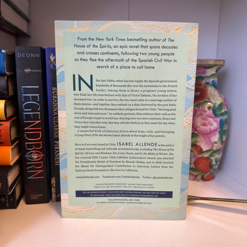 A Long Petal of the Sea ADVANCED READER COPY