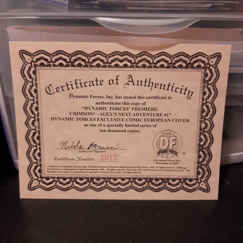 Crimson #0DF.EURO (w/ Certification of Authenticity)