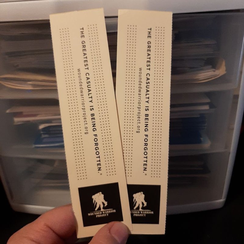 2x Wounded Warrior Project Bookmarks