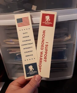 2x Wounded Warrior Project Bookmarks