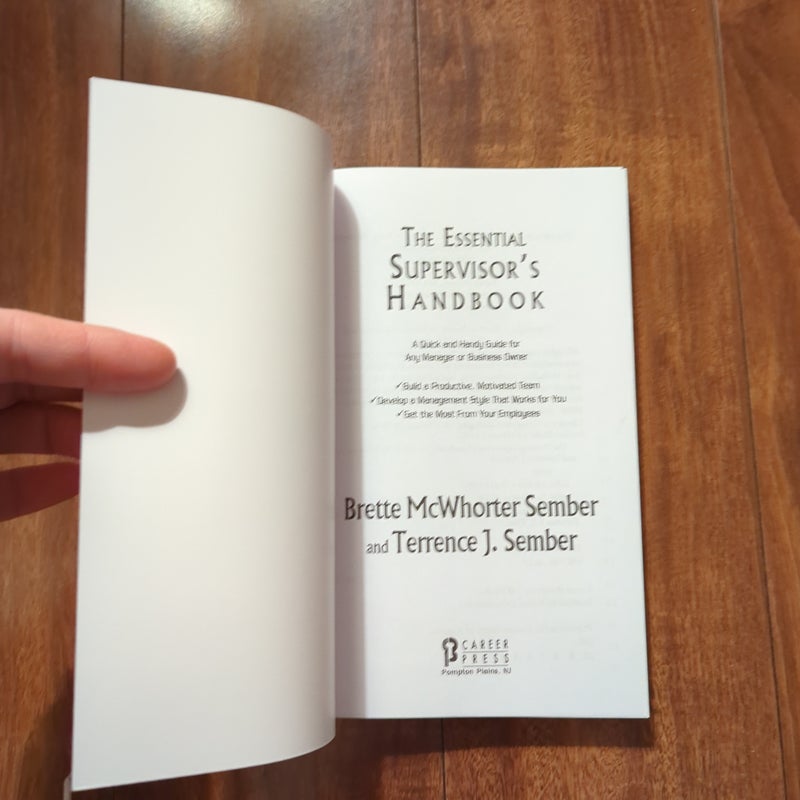 The Essential Supervisor's Handbook