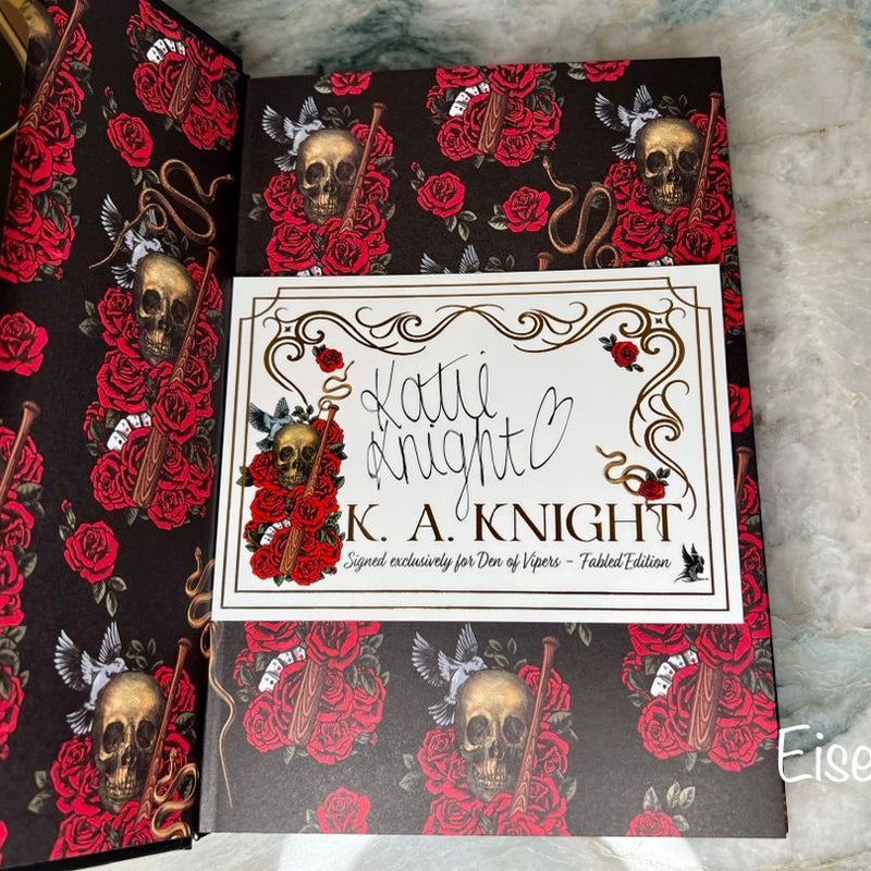 Fabled SIGNED edition of Den of Vipers by K.A. Knight