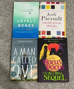 Hocus pocus, lovely bones, small great things, and a man called ove books