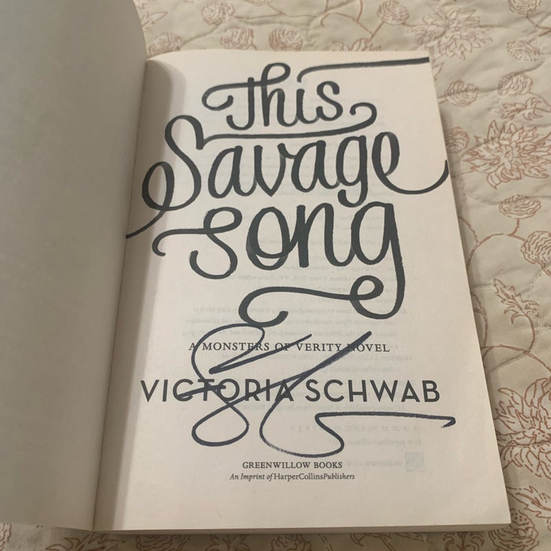 *Signed!* This Savage Song
