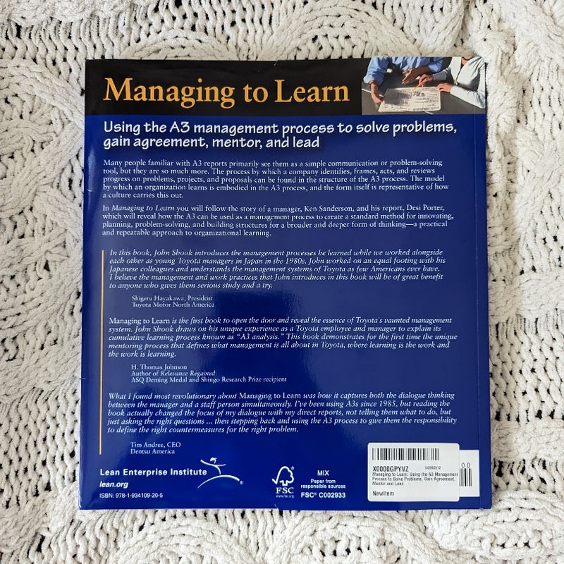 Managing to learn by john shook pangobooks