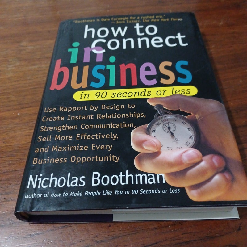 How to Connect in Business in 90 Seconds or Less