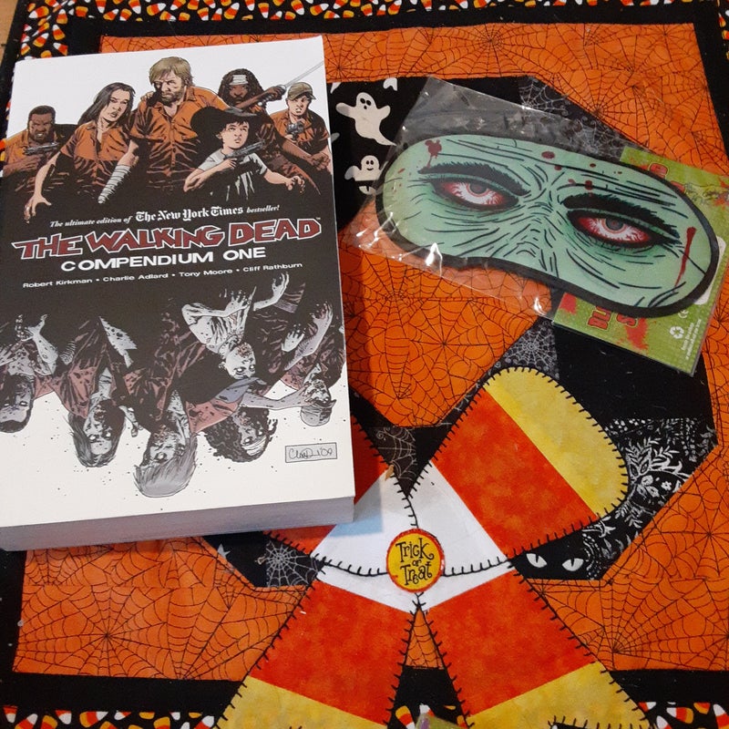 The Walking Dead Compendium and zombie sleep mask