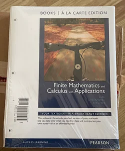 Finite Mathematics and Calculus with Applications, Books a la Carte Edition