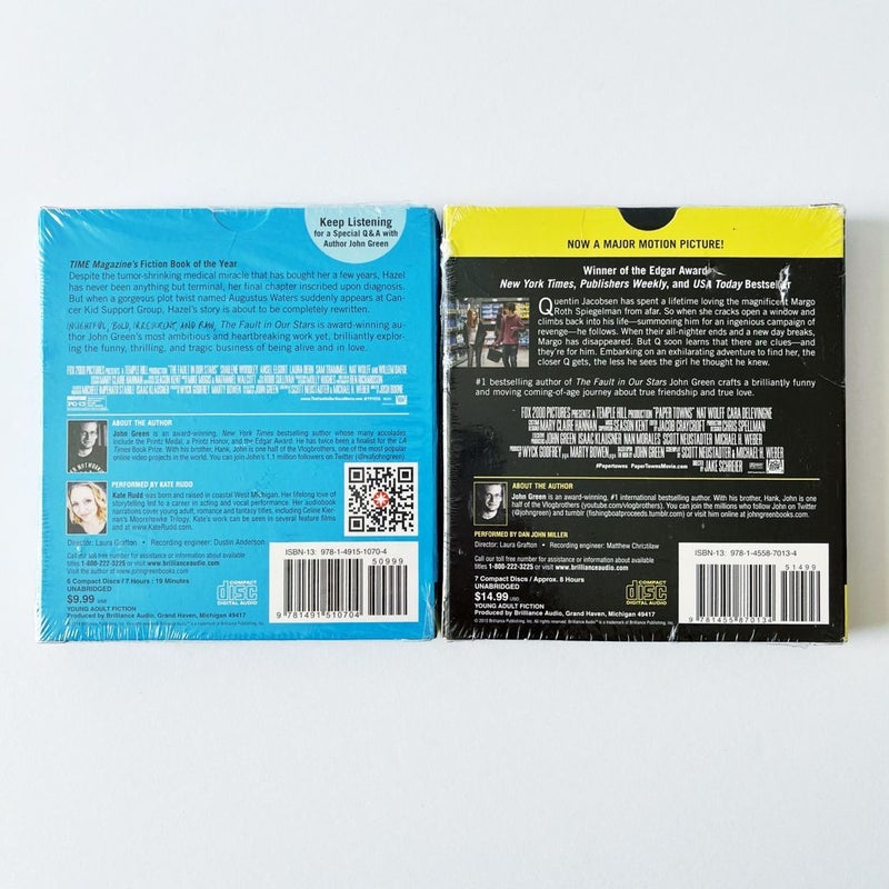 Audiobook on CD The Fault in Our Stars & Paper Towns