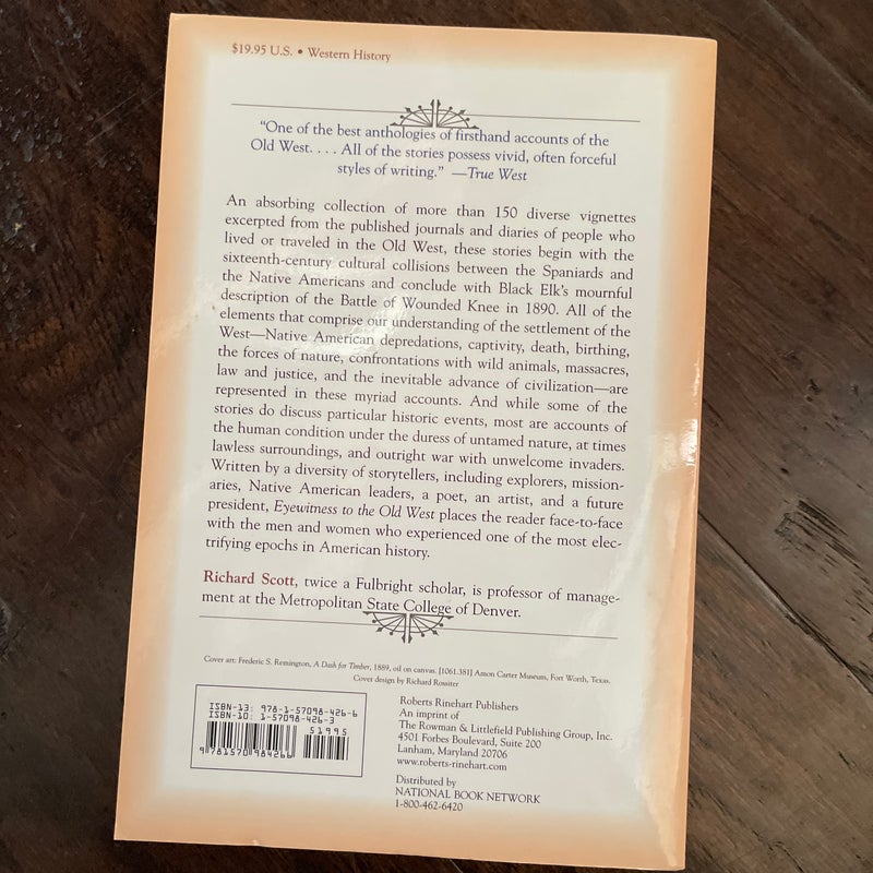 Eyewitness to the Old West by Richard Scott, Paperback | Pangobooks