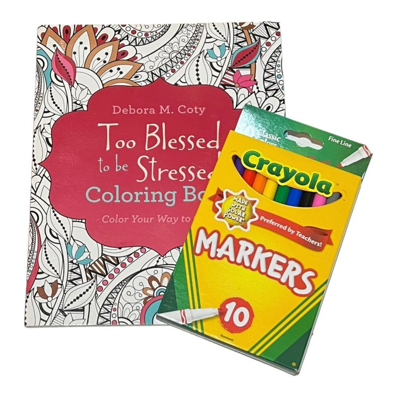 Too Blessed to Be Stressed Coloring Book