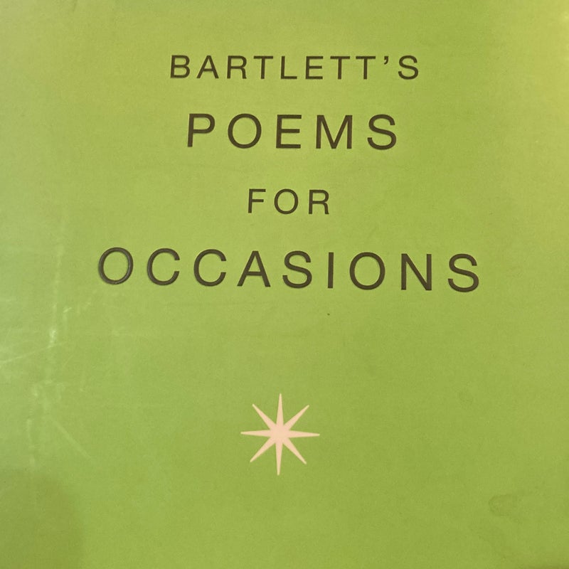 Bartlett's Poems for Occasions