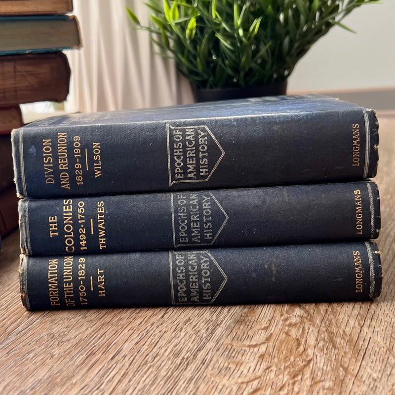 Epochs of American History- 3 volumes