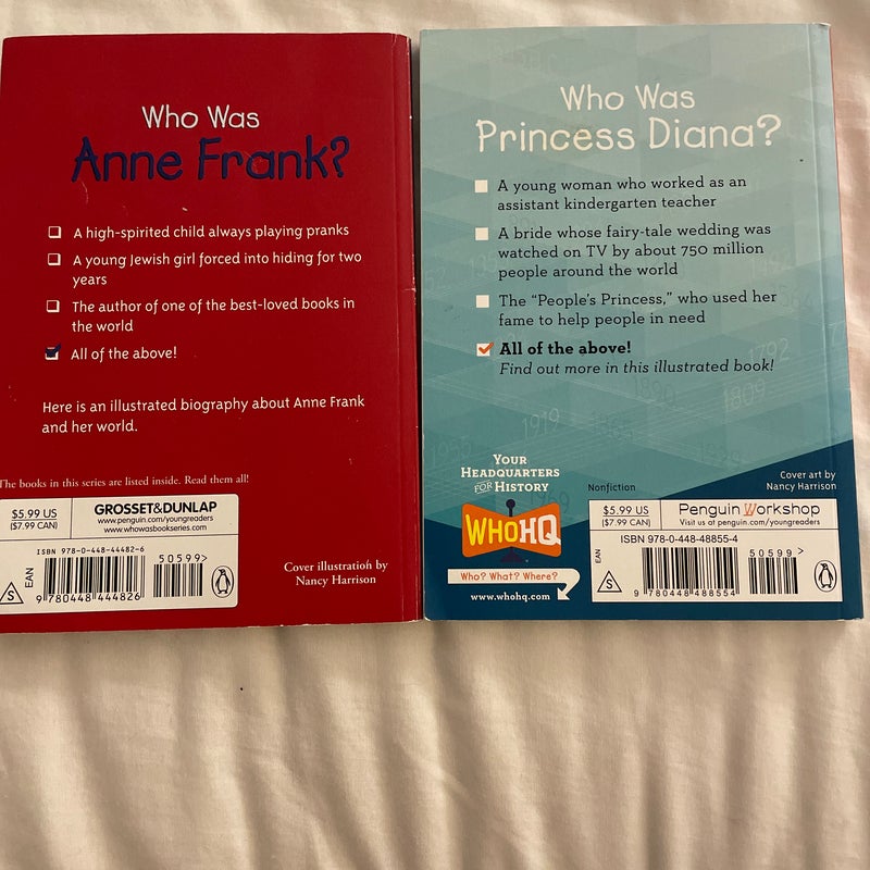 Who Was Anne Frank Who was Princess Diana