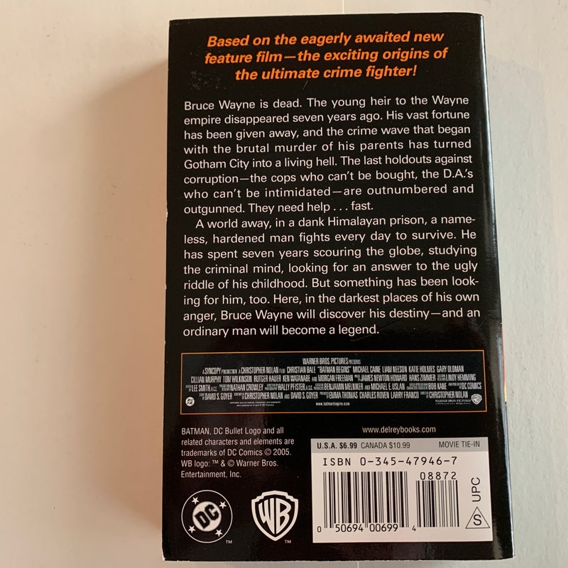 Batman Begins - Novelization of Movie by Dennis O’Neil