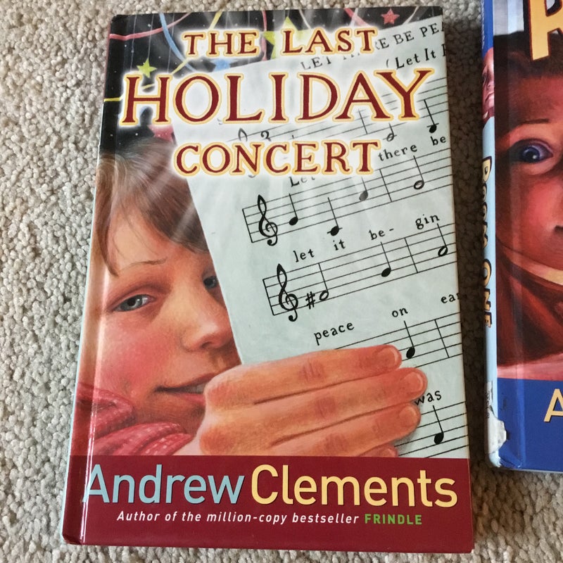 Andrew Clements bundle- 2 books The Last Holiday Concert / Room One