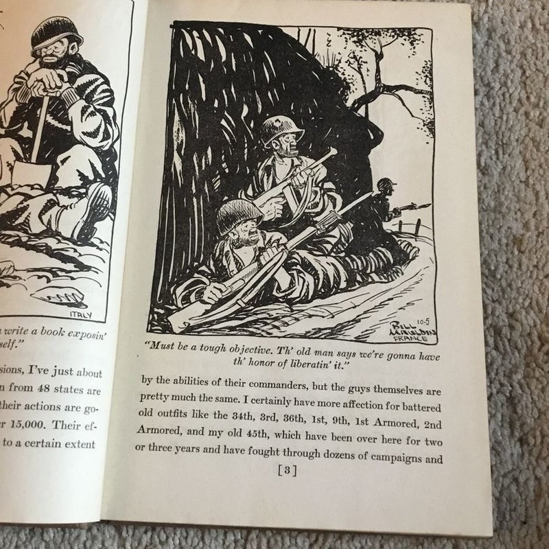 Up Front vintage WWII book army armed forces