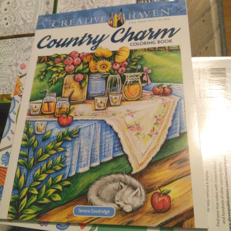 Creative Haven Country Charm Coloring Book