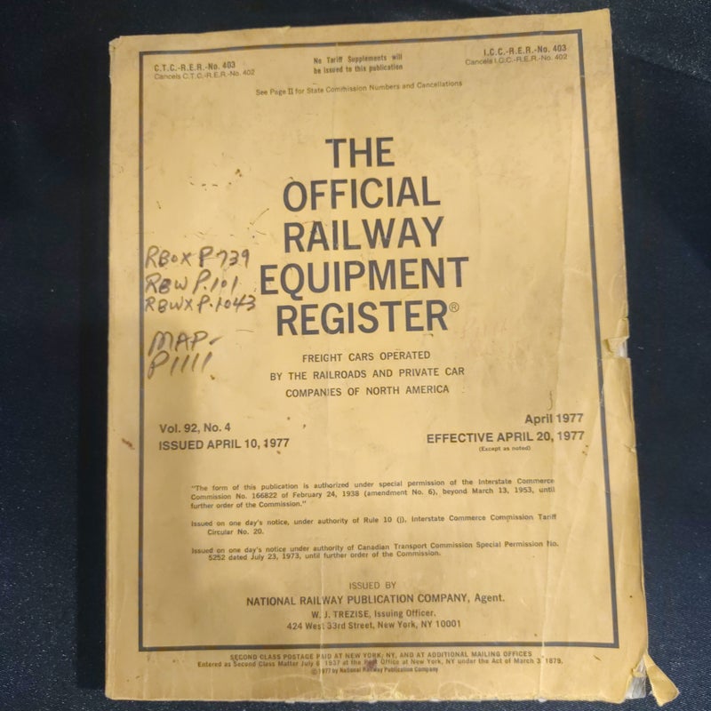 The Official Railway Equipment Register