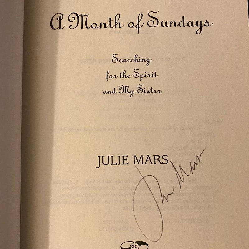 A Month of Sundays - SIGNED 