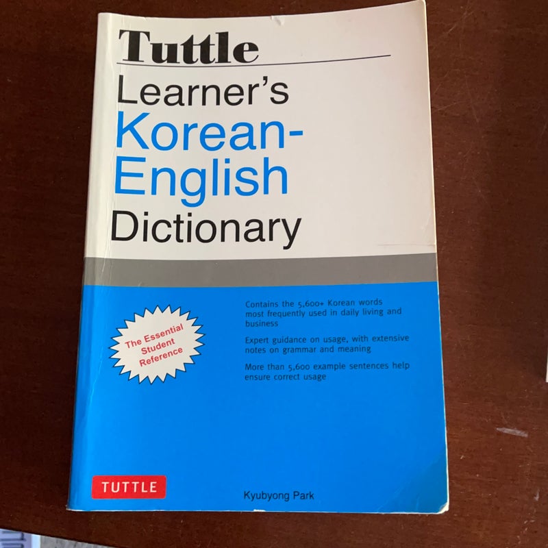 Tuttle Learner's KoreanEnglish Dictionary by Kyubyong Park, Paperback