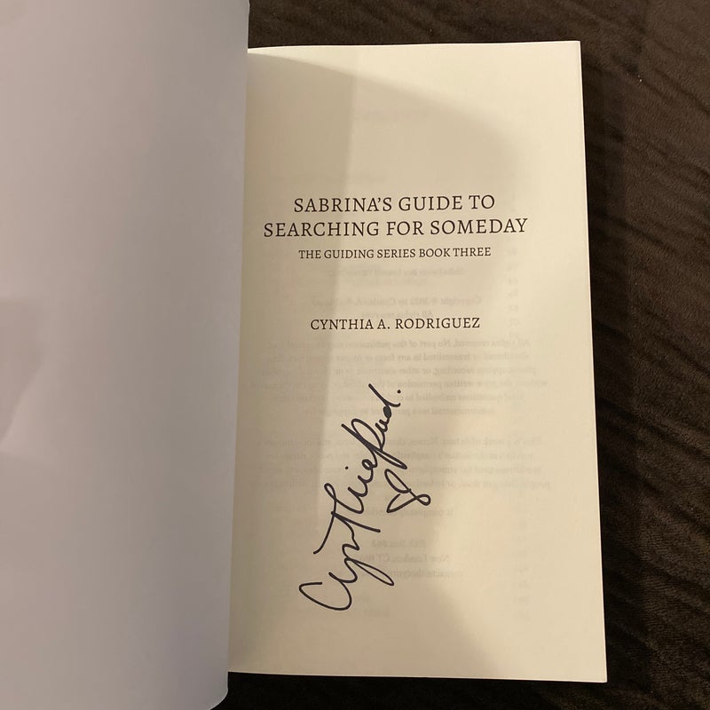 Sabrina’s Guide to Searching for Someday (Signed)