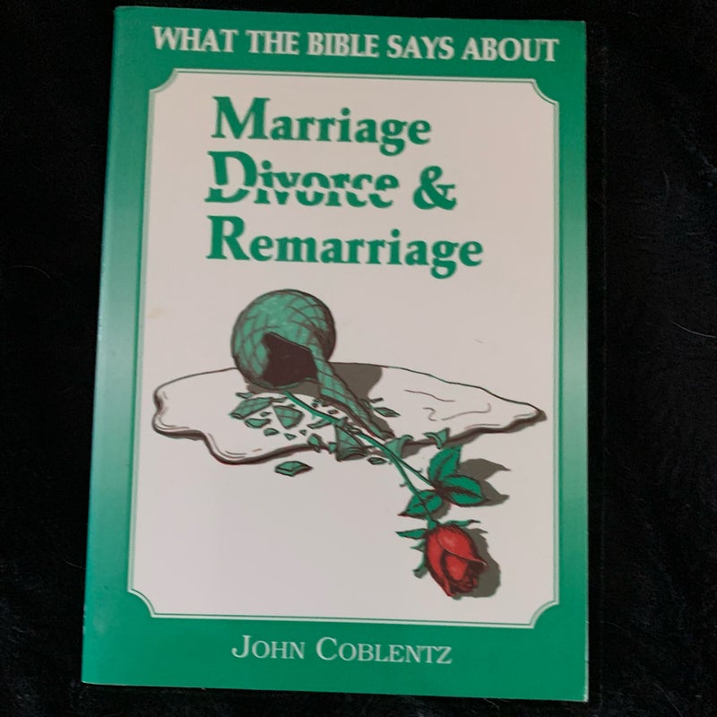 What the Bible Says about Marriage, Divorce and Remarriage