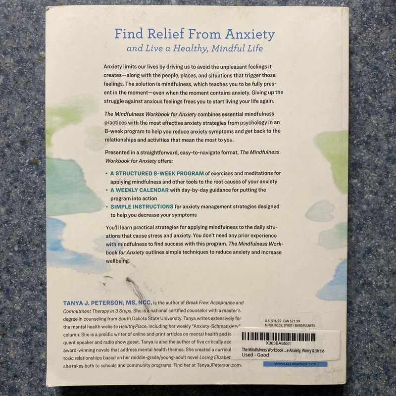 The Mindfulness Workbook for Anxiety