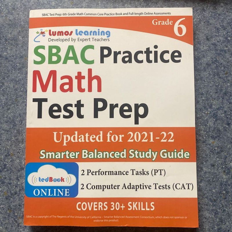 SBAC Test Prep: 6th Grade Math Common Core Practice Book and Full ...