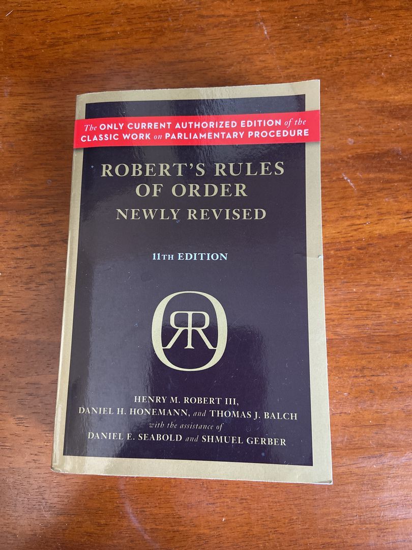 Robert's Rules of Order Newly Revised, 11th Edition