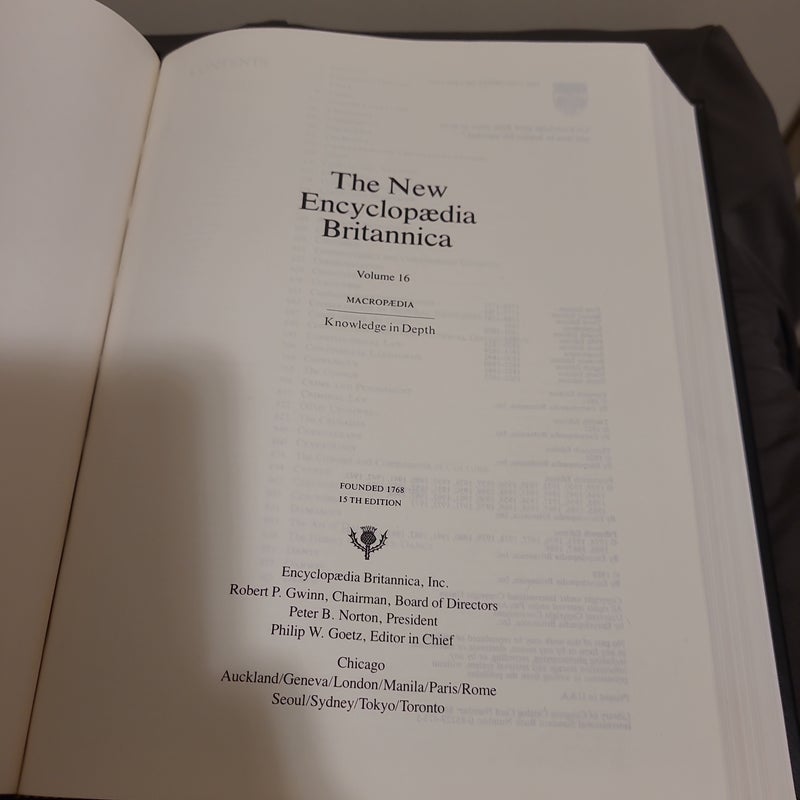 The New Encyclopaedia Britannica Volume 16