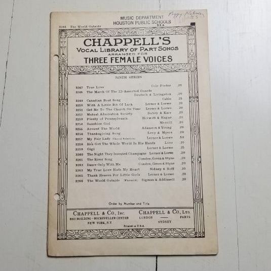 Lot of Vintage Choral Sheet Music