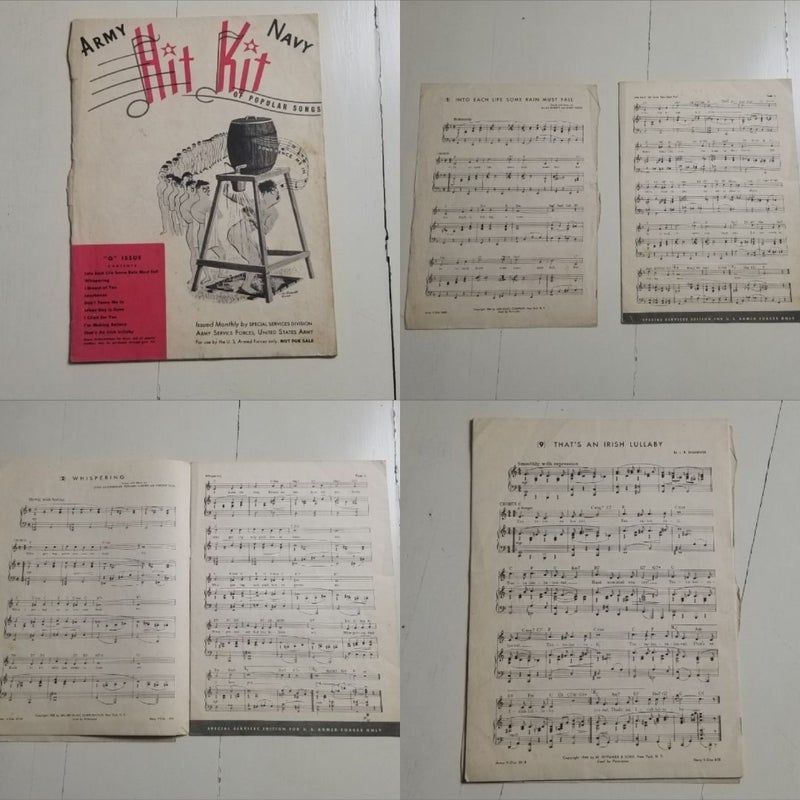 3 Pieces of 1940s Sheet Music