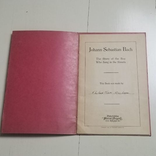 *ANTIQUE* Children's Own Book of Great Musicians - Bach