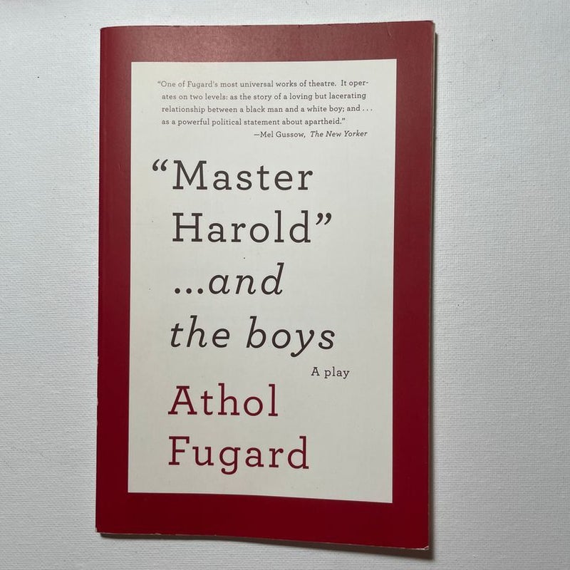 Master Harold and the boys 