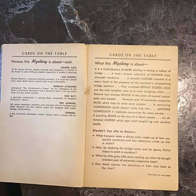 Agatha Christie Cards On The Table 