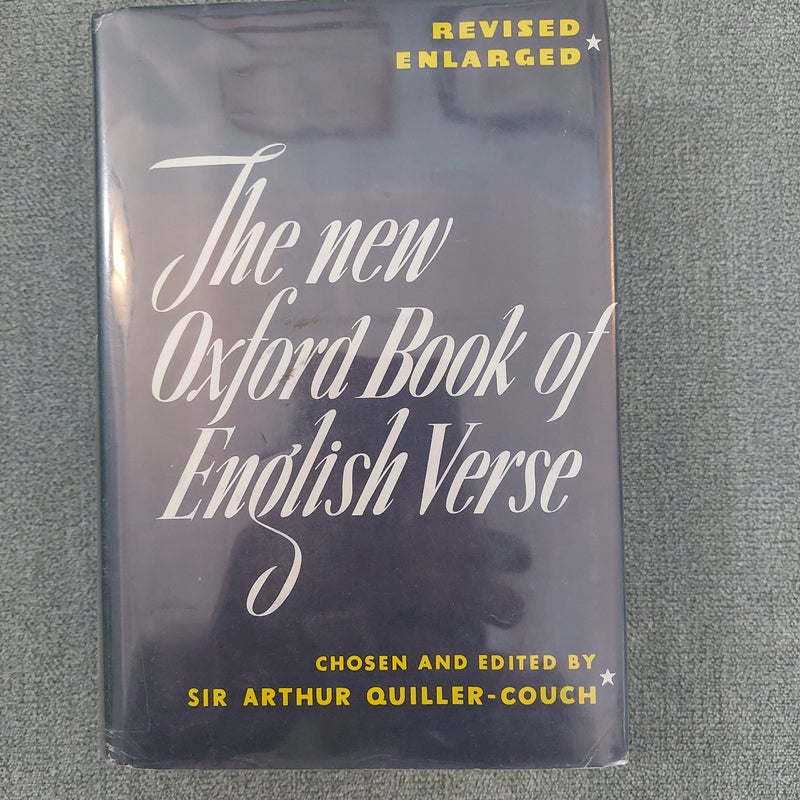 The new Oxford Book of English Verse
