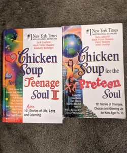 2 BOOK LOT CHICKEN SOUP - PRETEEN SOUL & TEENAGE SOUL II