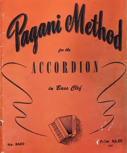 Pagani Method for the Accordian in Bass Clef 