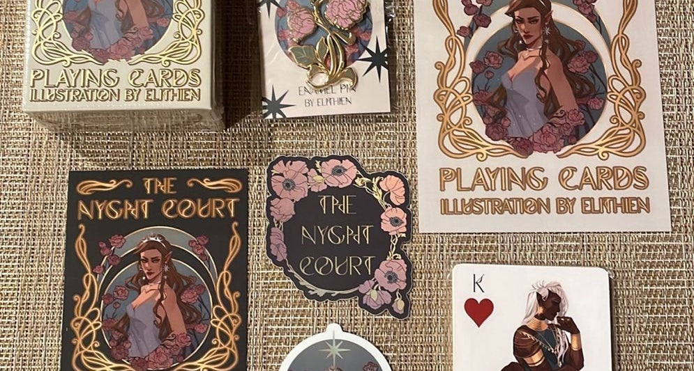 On sale Elithien Acotar The Nyght Court Playing Cards