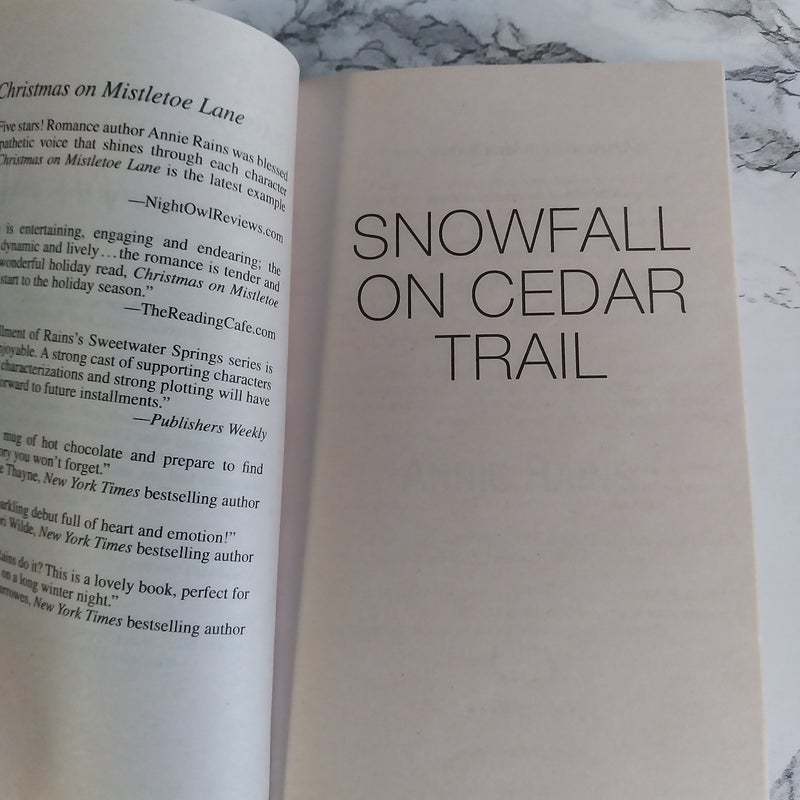 Snowfall on Cedar Trail