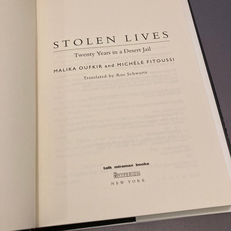 Stolen Lives - First Edition 