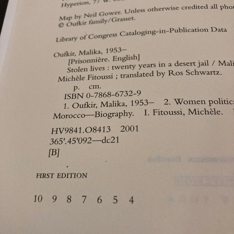 Stolen Lives - First Edition 