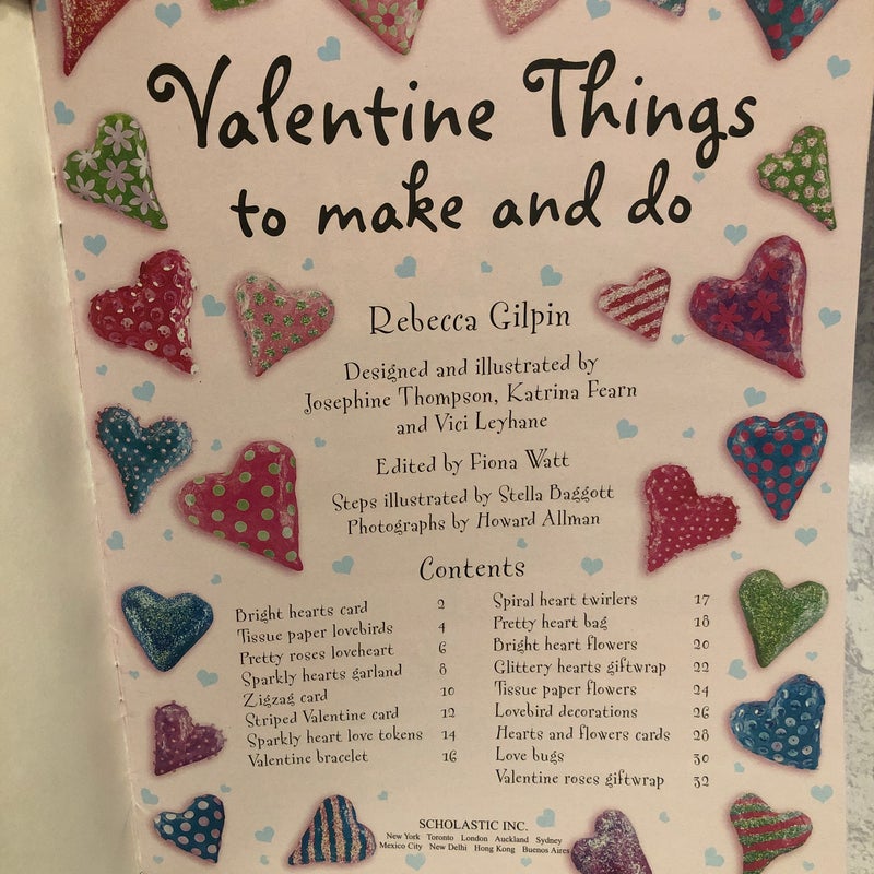 Valentine Things to Make and Do