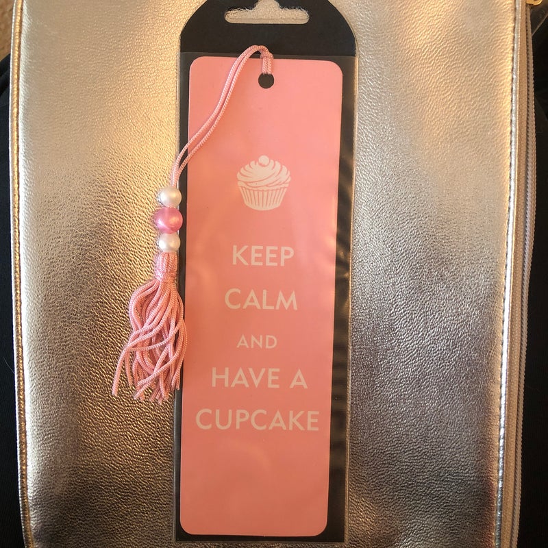 Keep Calm and Have a Cupcake Beaded Bookmark