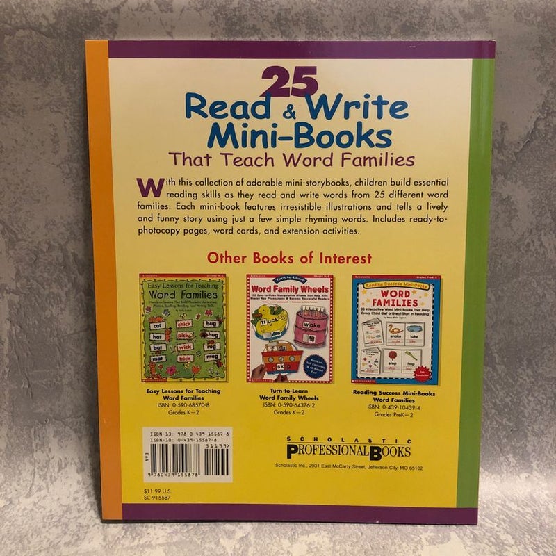 25 Read and Write MiniBooks That Teach Word Families