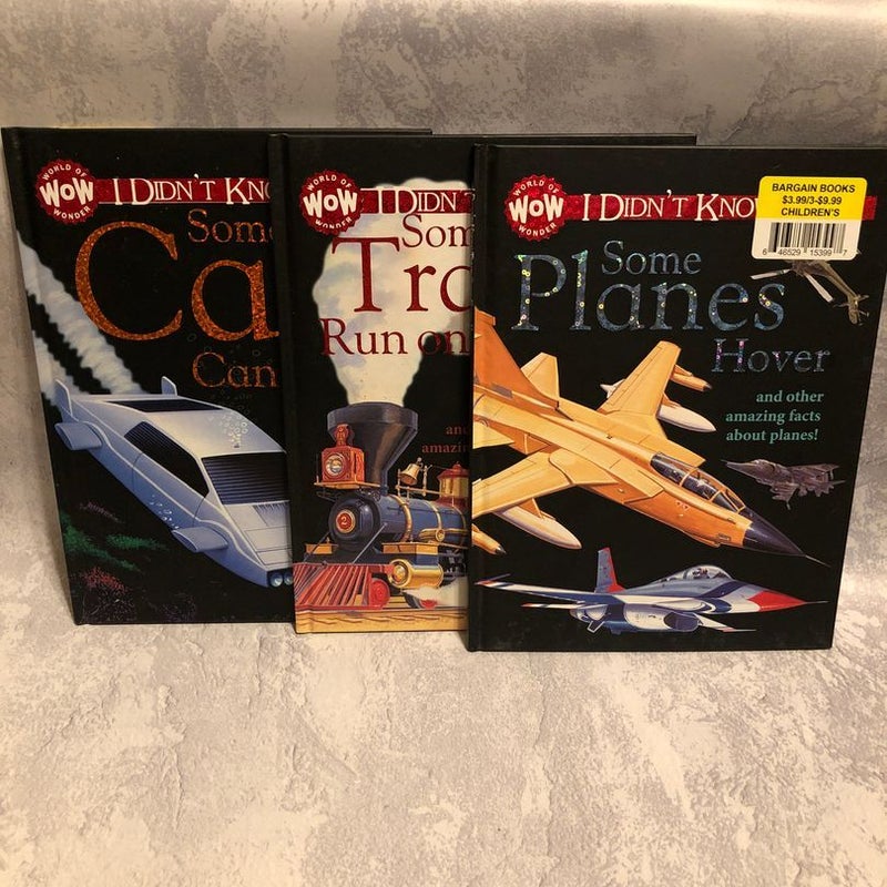 Cars, Trains, Planes Set of 3