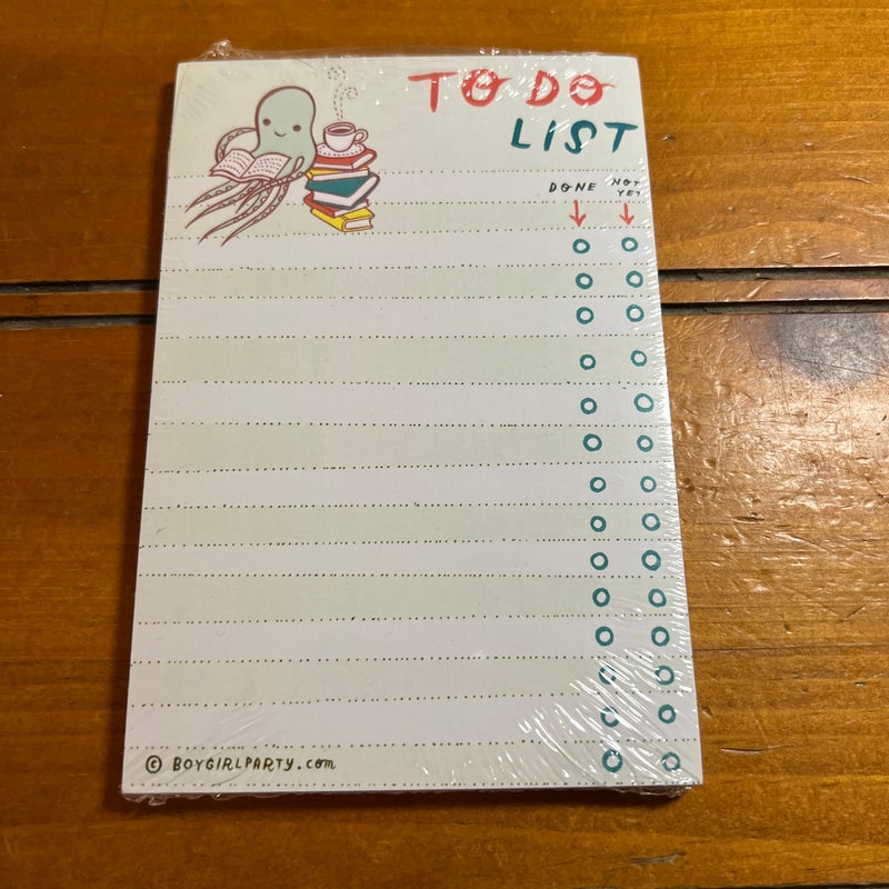 Bookish To Do List Paper Pad