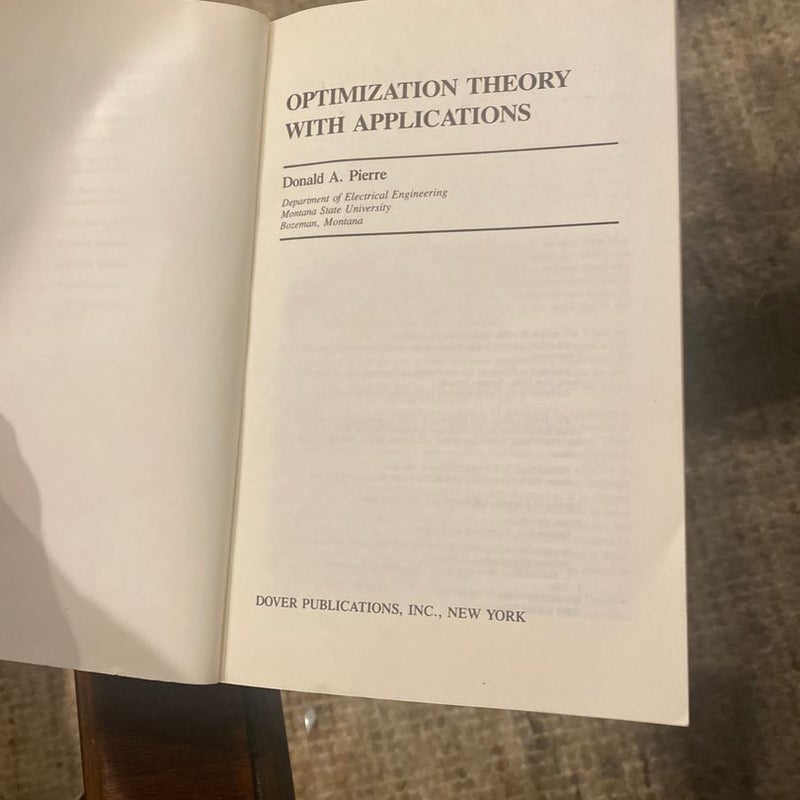 Optimization Theory with Applications