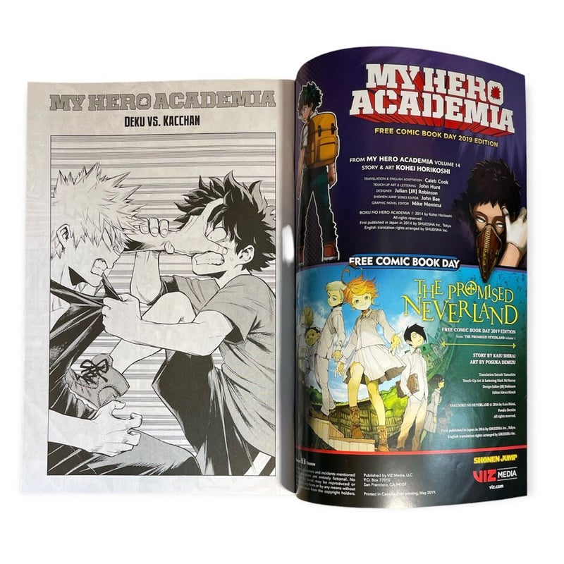 My Hero Academia Free Comic Book Day 2019 Viz FCBD The Promised Neverland Manga